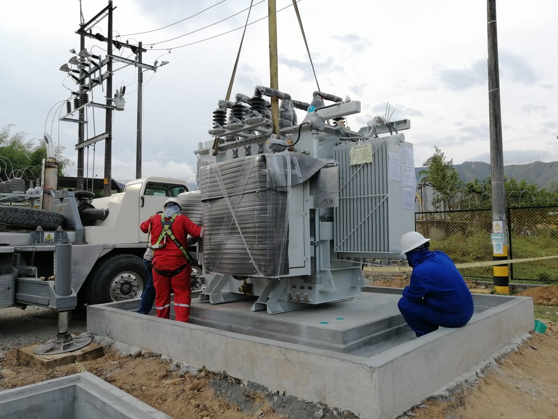 Ingenieria Civil Montaje transformador de potencia electrica en Ampliacion Subestacion electrica Rovira tolima colombia 1 1